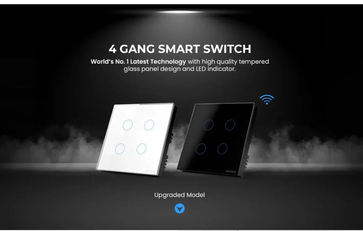 Smart 4 Gang Wifi Switch CRYSTAL SERIES