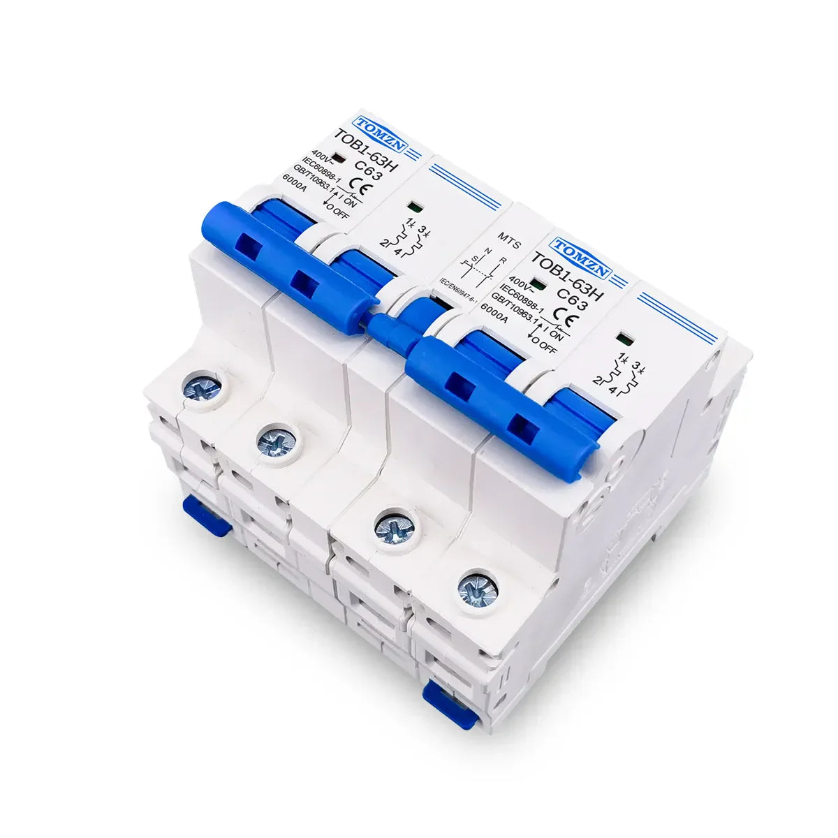 2P+2P MTS TOMZN AC Dual power Manual transfer switch MCB 50HZ/60HZ