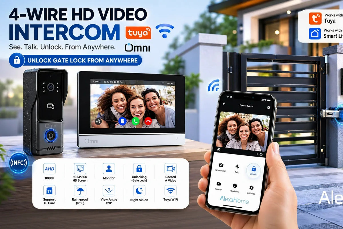 7″ Touch Screen Video Intercom Doorbell (4-Wire Tuya)