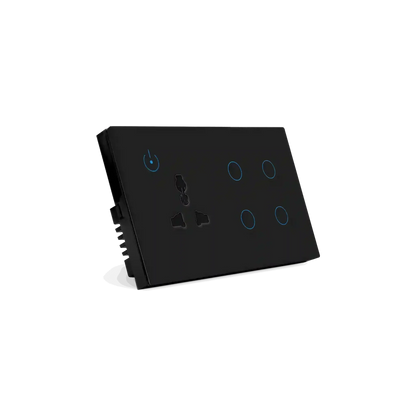 4 Gang Touch Switch & Universal Socket CRYSTAL SERIES