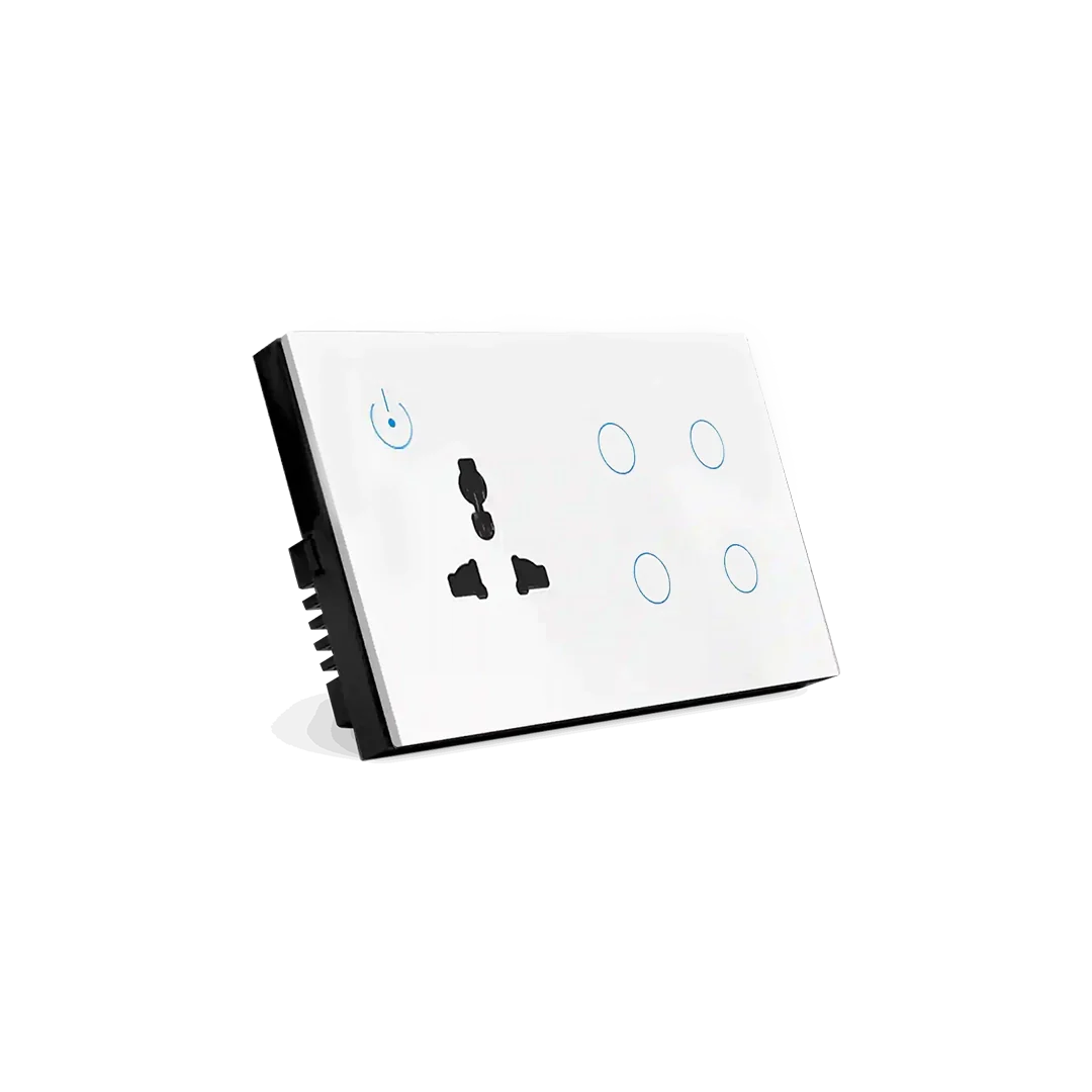 4 Gang Touch Switch & Universal Socket CRYSTAL SERIES