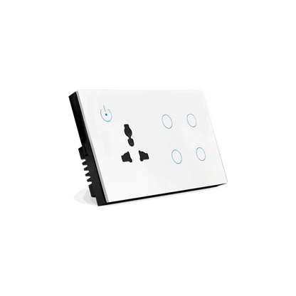 4 Gang Touch Switch & Universal Socket CRYSTAL SERIES