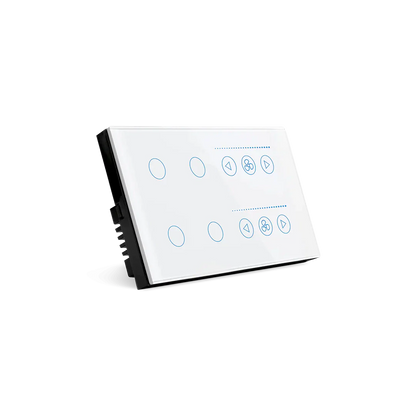4 Gang Touch Switch & Universal Socket CRYSTAL SERIES