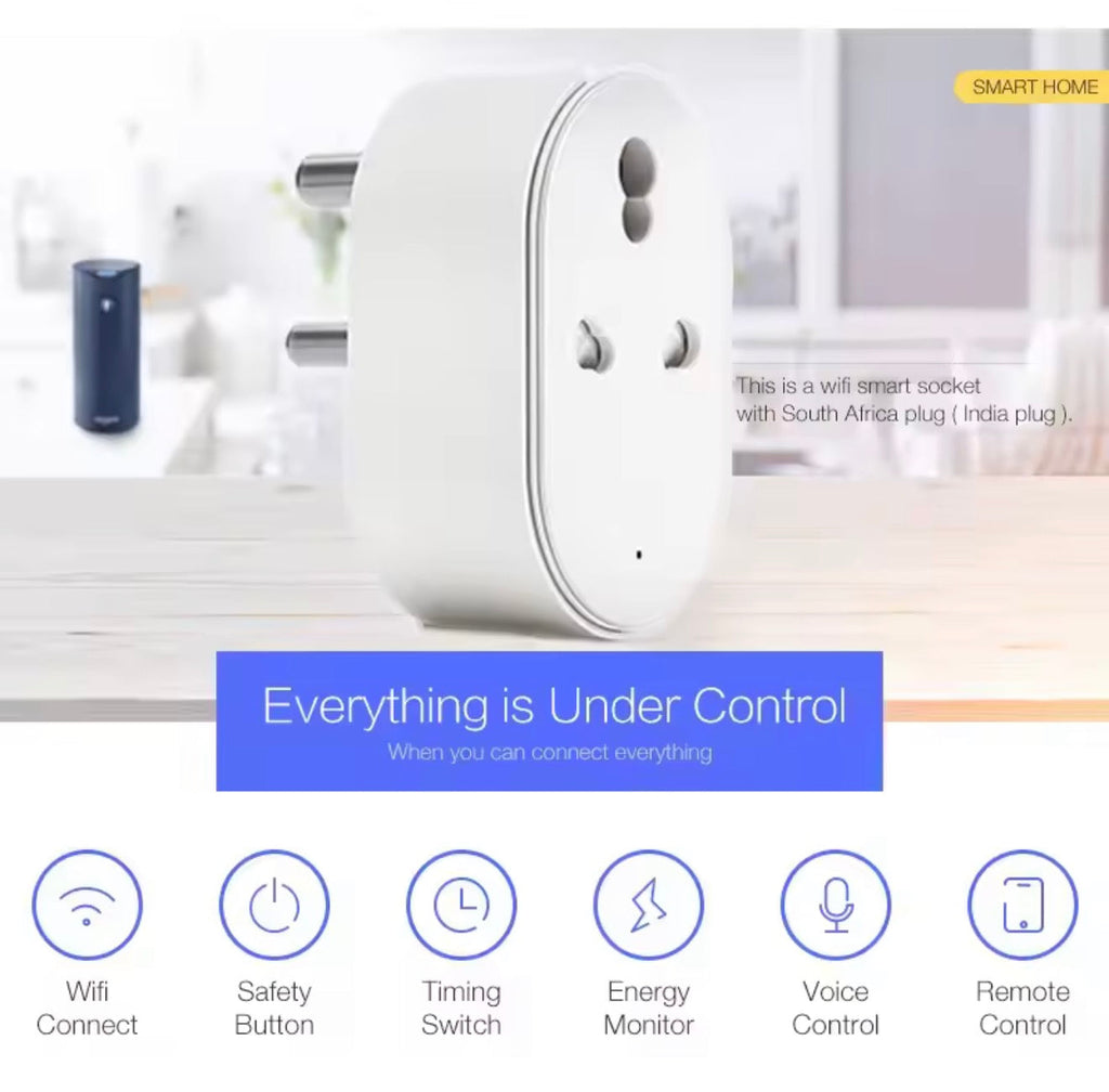 Portable smart plug – 16amp Multi WIFI Universal Smart Plug