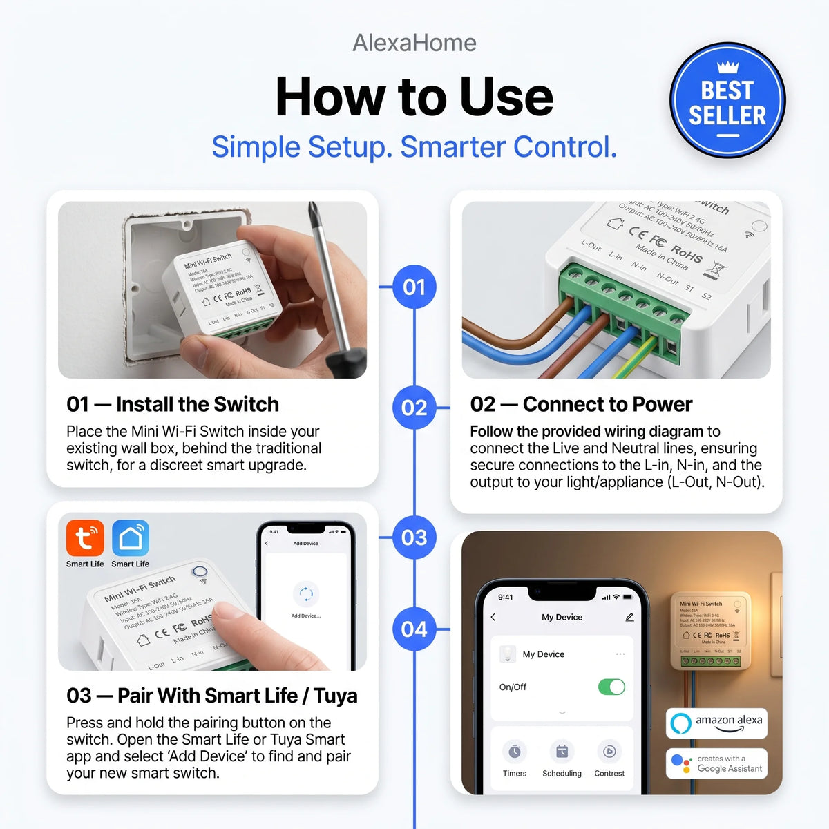 Mini Wifi Switch 16A