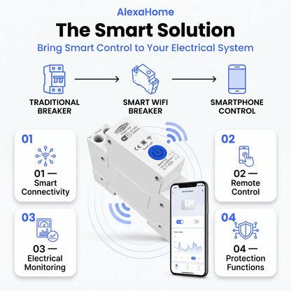 TOMZN TOB9-VAP Smart WiFi Circuit Breaker 63A
