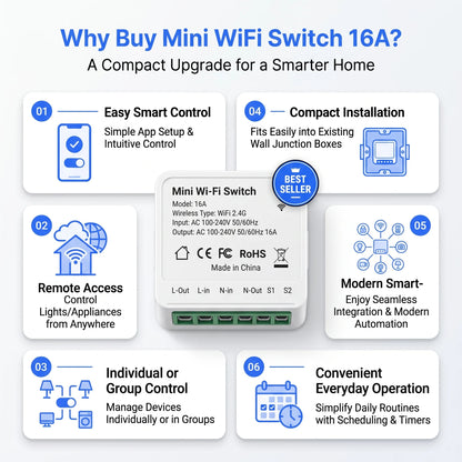 Mini Wifi Switch 16A
