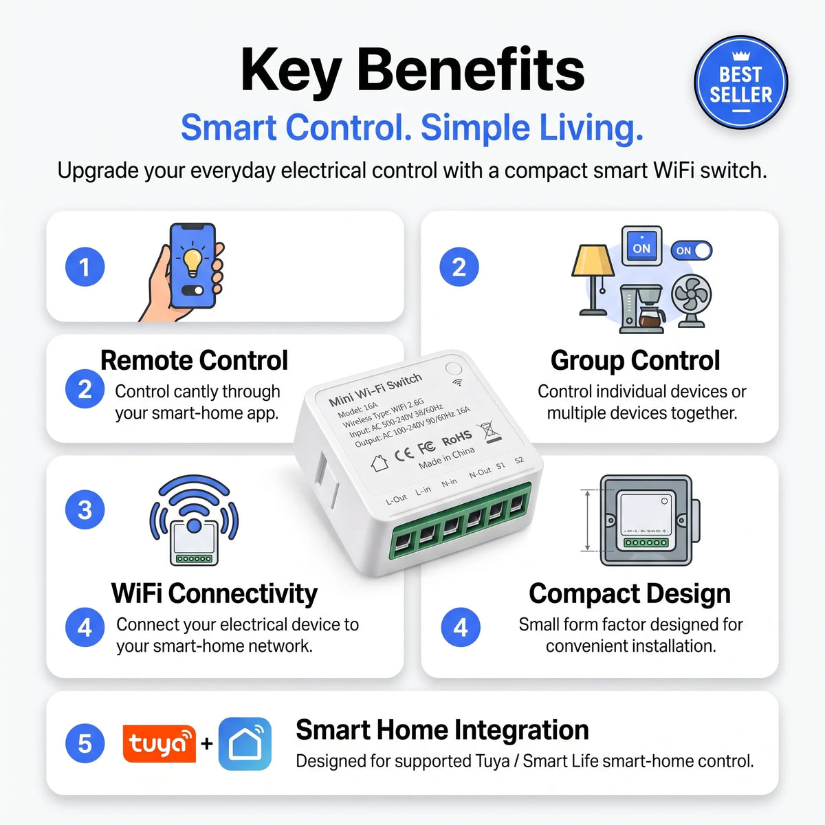 Mini Wifi Switch 16A