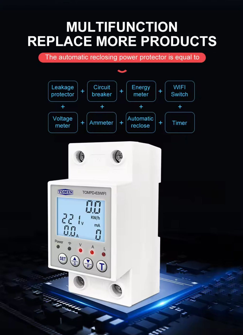 Tomzn Smart Wifi Breaker 10 in 1