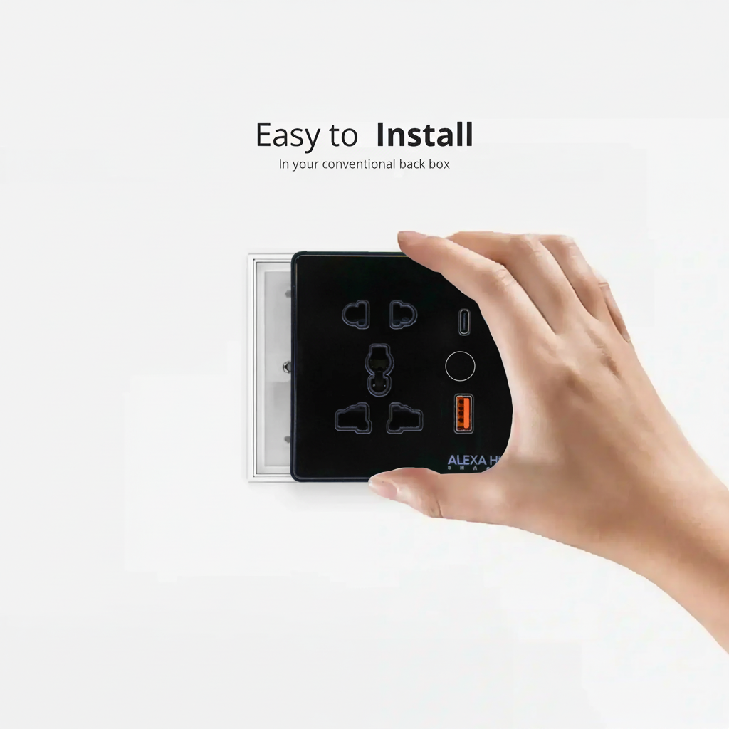 Black Socket Installation - Alexa Home